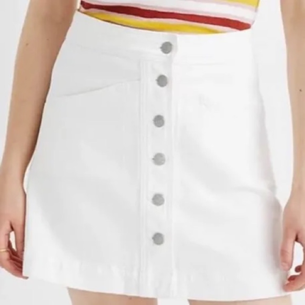Madewell denim  Button-Front A-Line Skirt